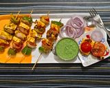 A picture of step 6 of Smoky Paneer tikka.