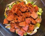 A picture of step 4 of California Farm Spicy Tuna Steak Apricot Salad.