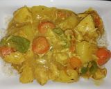A picture of step 2 of LeViés Chicken Curry.