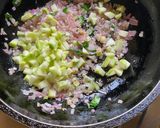 A picture of step 4 of Kancha Aam Pulao.