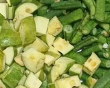 A picture of step 2 of Veg kolhapuri.