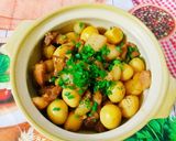 Hình bước làm 5 của món Thịt kho trứng cút với nước dừa tươi