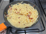 Pasta Carbonara con Huevo