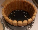 A picture of step 2 of Tiramisu cake 😍.
