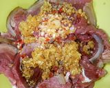 Hình bước làm 1 của món Bò Tơ Xào Lăn Chuối Xanh