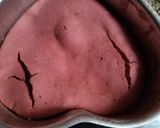 A picture of step 2 of Eggless heart shape red velvet cake.