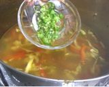 A picture of step 8 of Chicken veg manchow soup.