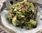 A picture of step 4 of Japanese cucumber and eggplant salad.