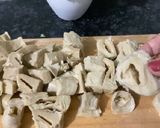 A picture of step 1 of Chaap masala tikka.