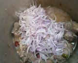 A picture of step 6 of Piyaz gosht.
