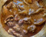 A picture of step 6 of Chana Gosht Awadhi style.