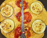 Vegán omlett, cukkinis-paradicsomos recept fázis 3 fotója