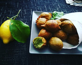 Foto del paso 6 de la receta: Buñuelos con alga espirulina en 10 minutos