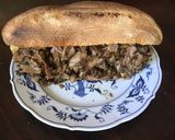 A picture of step 5 of California Farm Barbecued Lamb Sandwiches.