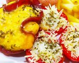 Foto langkah ke 7 dari resep Baked Cheesy Tomatoes with Baked Eggs Smoked Beef Cup.