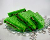 Foto langkah ke 8 dari resep Cake Keramik Pandan Cokelat Keju.