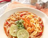 Foto langkah ke 3 dari resep Fettuccine Kuah Kari Merah.