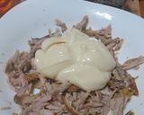 A picture of step 1 of Chicken spread or Dressing.