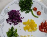 A picture of step 1 of Peri peri Macroni Sandwich.
