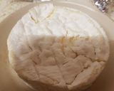 A picture of step 1 of Camembert soft and smooth heated in the oven yum!!.