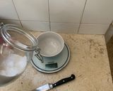 A picture of step 2 of Frieda’s Rhubarb Cake.