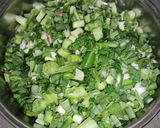 A picture of step 1 of Spring Onion Sabji.