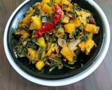 A picture of step 6 of Methi Aloo Masala.