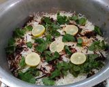 A picture of step 4 of Chana teh wali biryani.