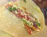 A picture of step 4 of Tortilla/Chapati Chiken Wrap.