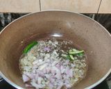 A picture of step 3 of Fried brown rice.