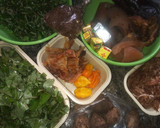 A picture of step 2 of Oha soup. 😍😋.