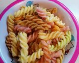 Hình bước làm 2 của món Nui xào lòng
