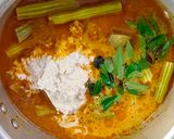 A picture of step 5 of Mutton bone and drumstick saru.