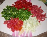 A picture of step 2 of Veg mexican rice.