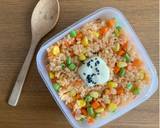 ข้าวผัดซอสมะเขือเทศและผักสามสี วิธีทำสูตร 6 รูป