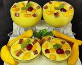 A picture of step 8 of Mango Fruit Custard (Party Food).