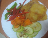Foto del paso 3 de la receta: San Jacobo de papas, bacon y queso con parrillada de verduras