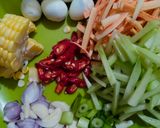 Foto langkah ke 1 dari resep Tumis Labu Siam Jagung Telur Puyuh.