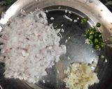 A picture of step 1 of Garlic mushroom and paneer.