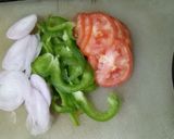 A picture of step 5 of Pizzta (pasta pizza).