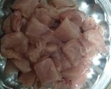 A picture of step 1 of Dhaka chicken.