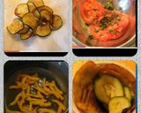 A picture of step 3 of Ratatouille in besan wrap.