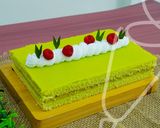Foto langkah ke 5 dari resep Pandan Kaya Custard Cake.