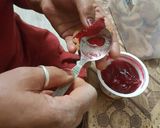 A picture of step 8 of Jim jam cookies.