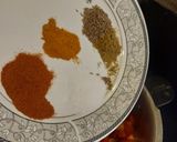 A picture of step 2 of پالک گوشت.