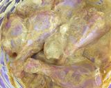 A picture of step 1 of Chicken with spice.