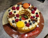 Bebe-féle fehércsokis mézes-lapos málnás számtorta szülcsinapra recept fázis 5 fotója