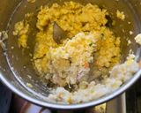 A picture of step 2 of Mini Masala Paniyaram with Rava and Sattu atta.