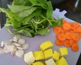 Foto langkah ke 1 dari resep Sayur bayam 4 bahan sederhana sehat.