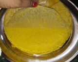 A picture of step 3 of Dhokla (Water bath process).